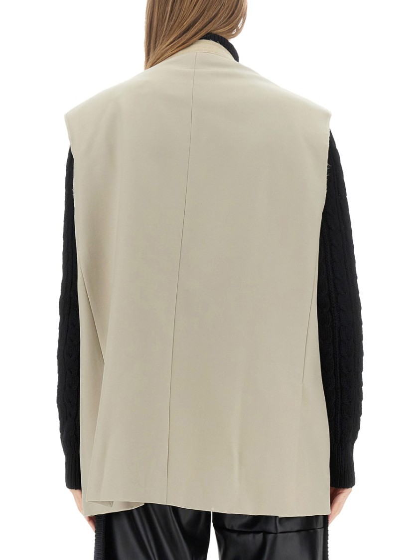 Mm6 Maison Margiela Mm6 By Maison Margiela Single-breasted Vest In Neutrals