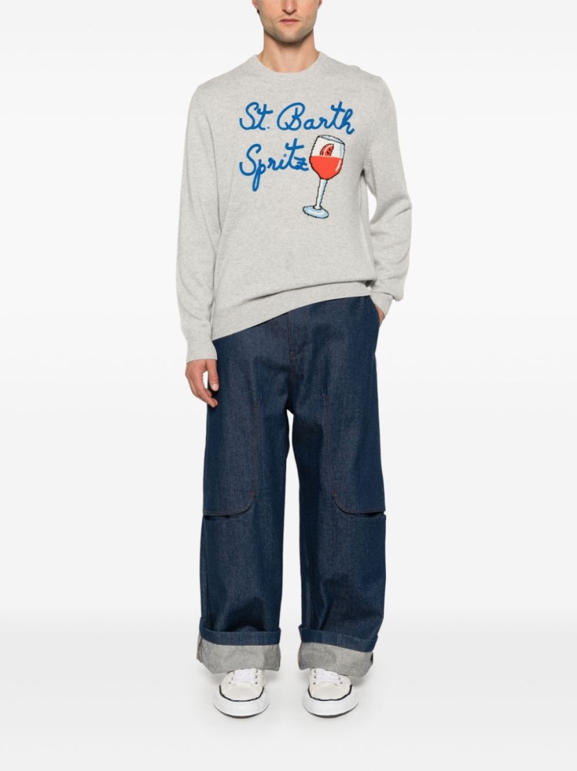 Mc2 Saint Barth X Spritz Heron Sweater In Grey