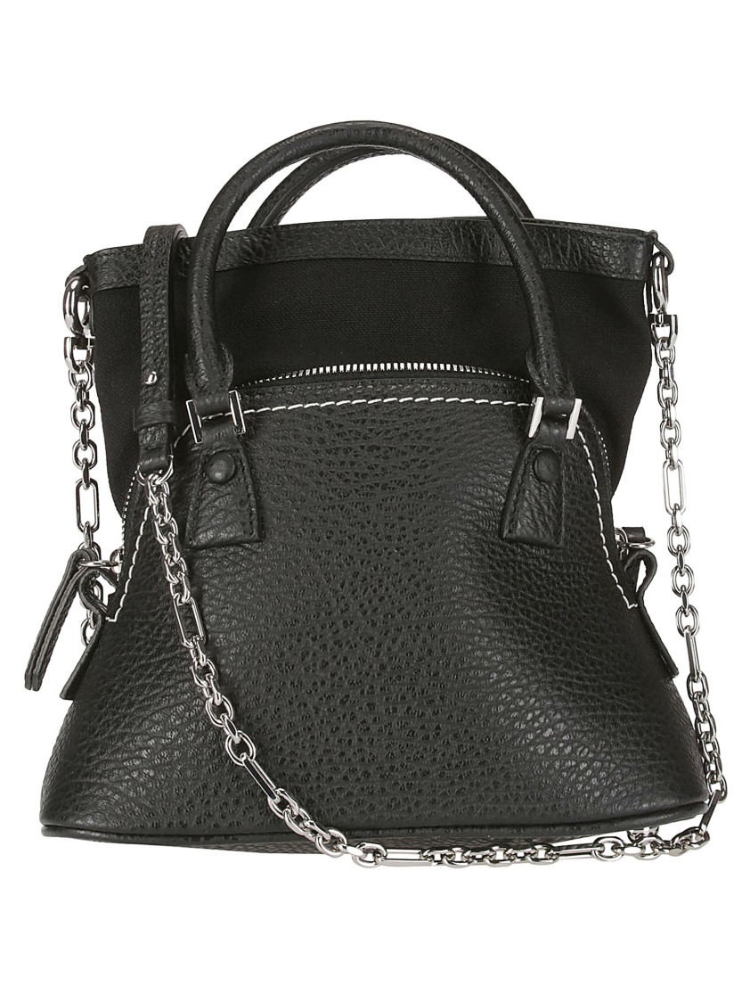 Maison Margiela 5ac Classique Micro Leather Handbag In Black