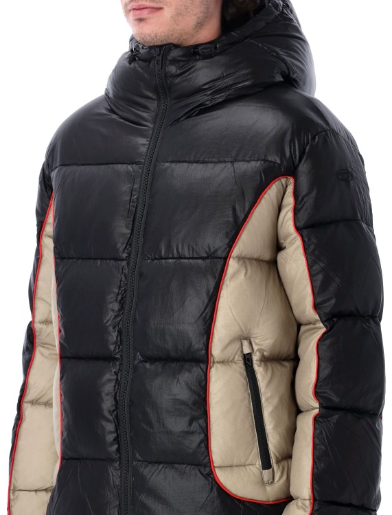 Diesel W-Ostend Impactful Color-Block Puffer Jacket Down Jacket