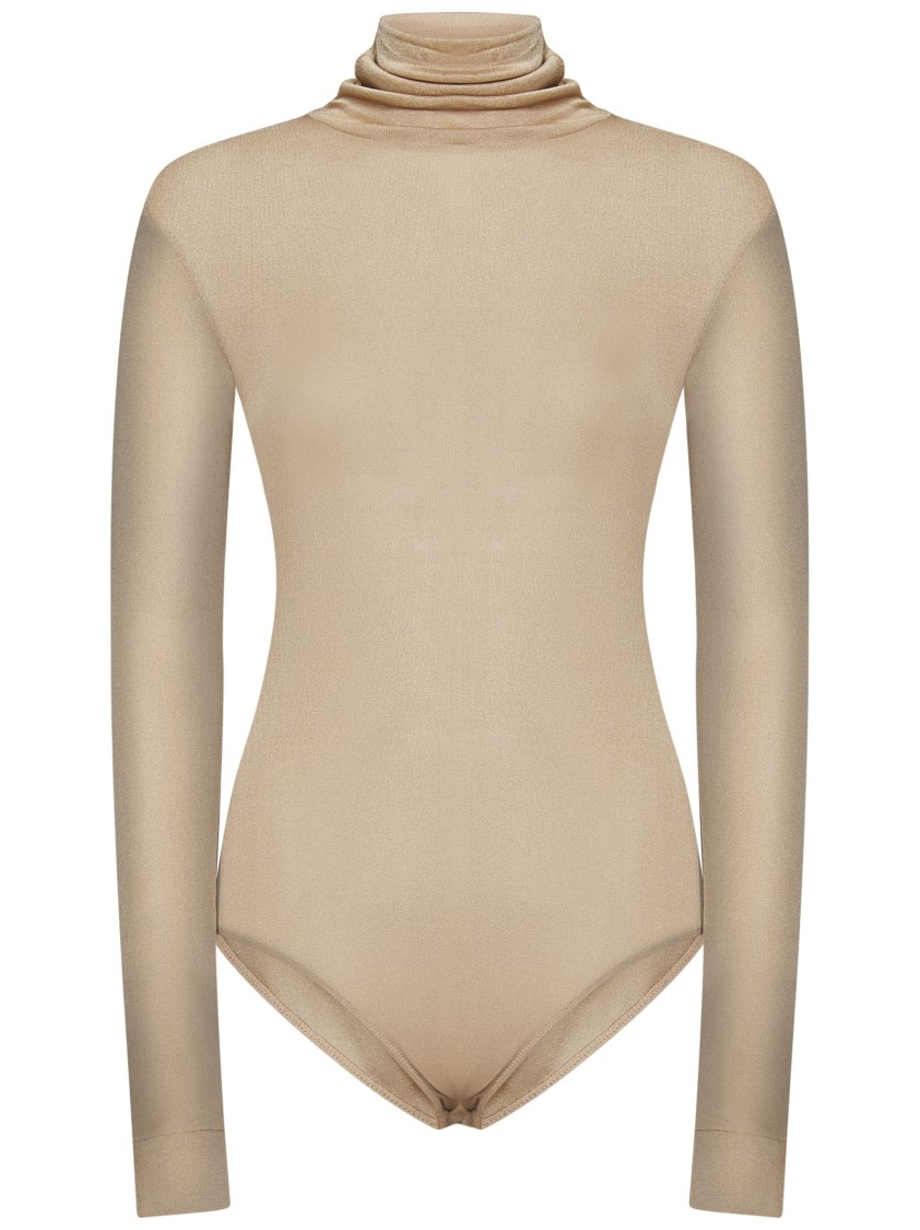 MAISON MARGIELA MAISON MARGIELA LONG-SLEEVED BODYSUIT WITH TURTLENECK AND STITCH DETAILING