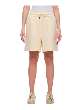 ショートパンツ Moncler Relaxed Fit Cream Knitted Shorts With Elasticated Moncler Relaxed Fit Cream Knitted With Elasticated Waistband