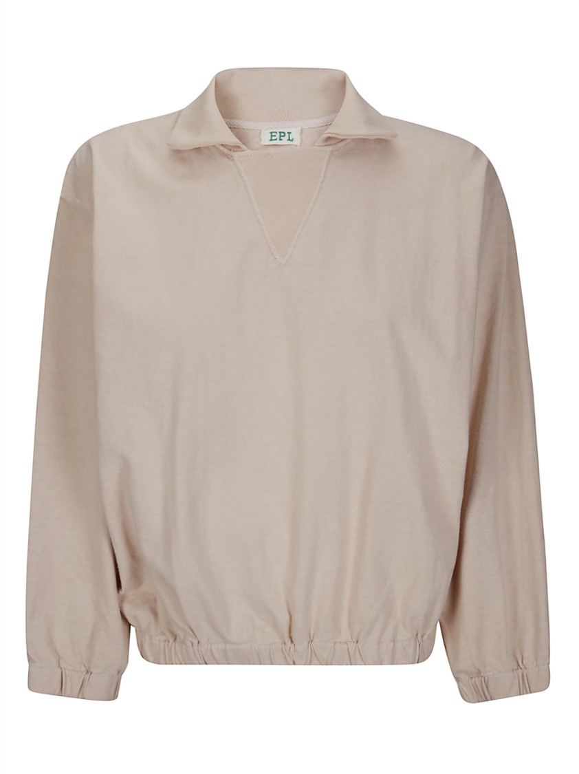 Epl Long-sleeved Cotton Sweatshirt In Neutral