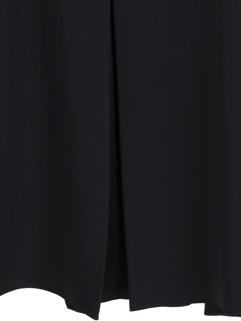 Shop Mm6 Maison Margiela Mm6 By Maison Margiela V-neck Midi Dress – Black