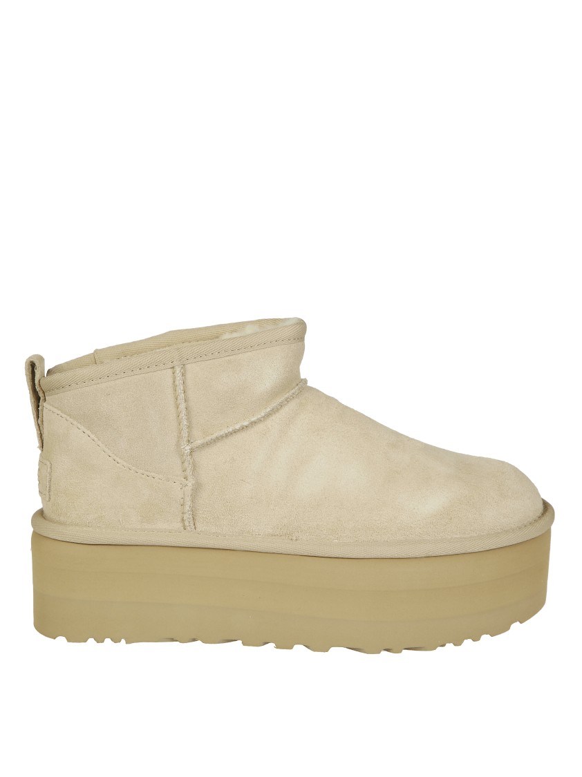 Ugg W Classic Ultra Mini Platform Boots In Neutral