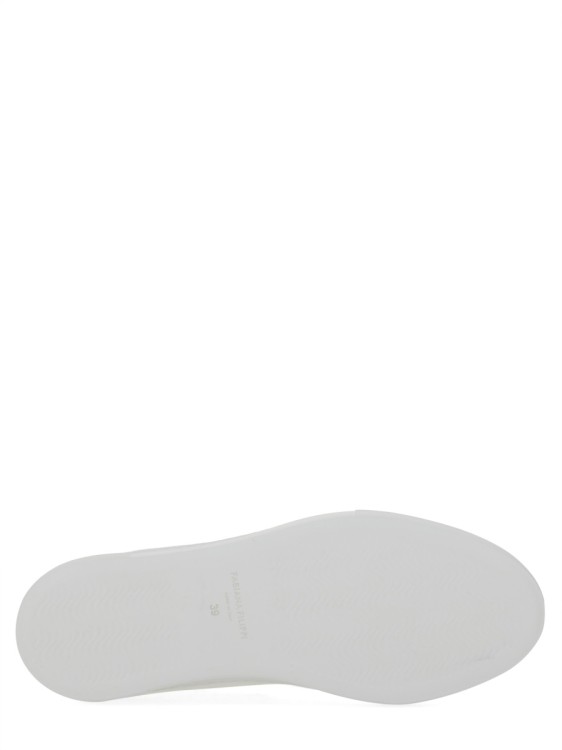 スニーカー Fabiana Filippi White Leather Sneakers With Classic Lace-Up Fabiana Filippi White Leather Sneakers With Classic Lace-up