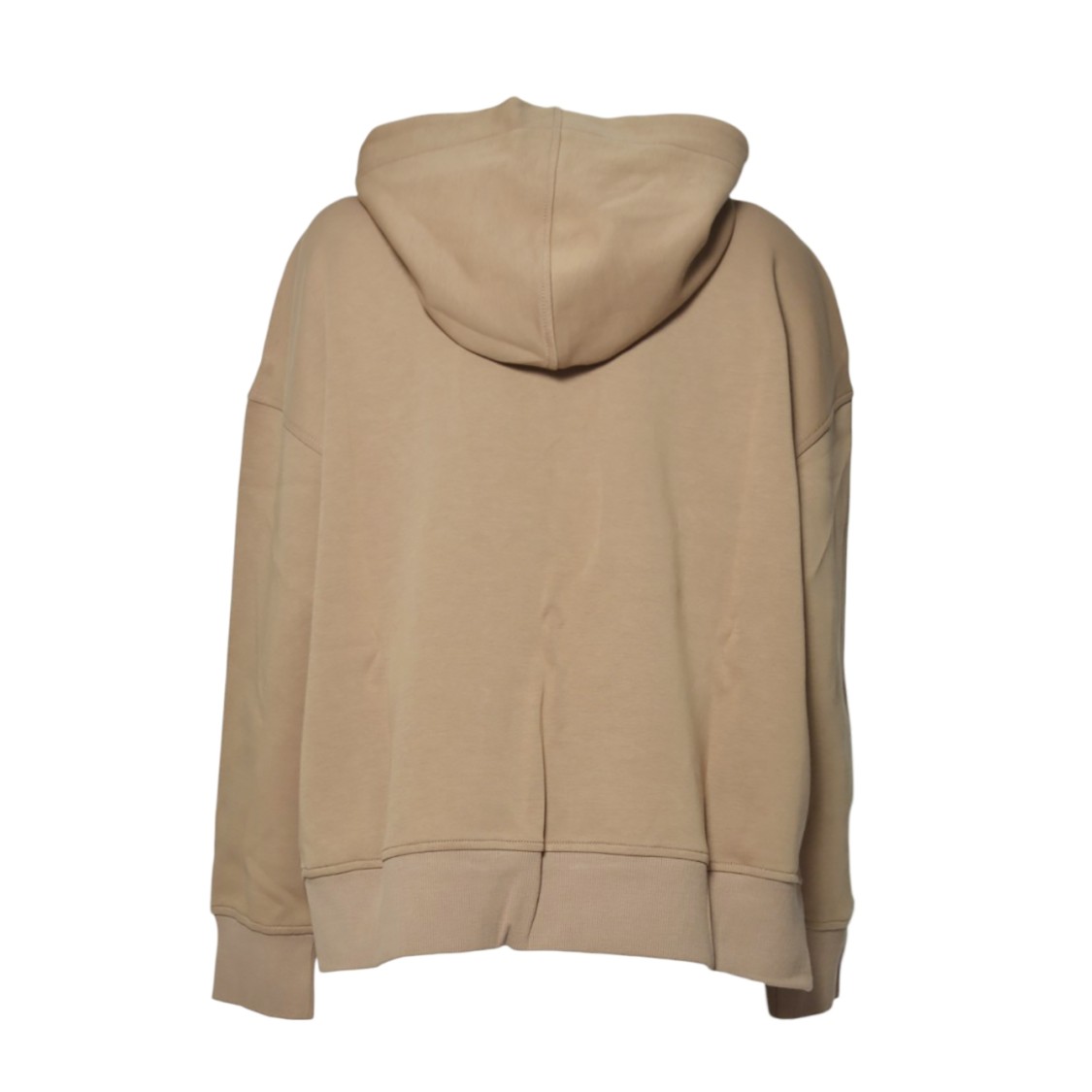 Max Mara Relaxed-fit Hoodie With Full Zip Closure And Subtle Logo In Brown