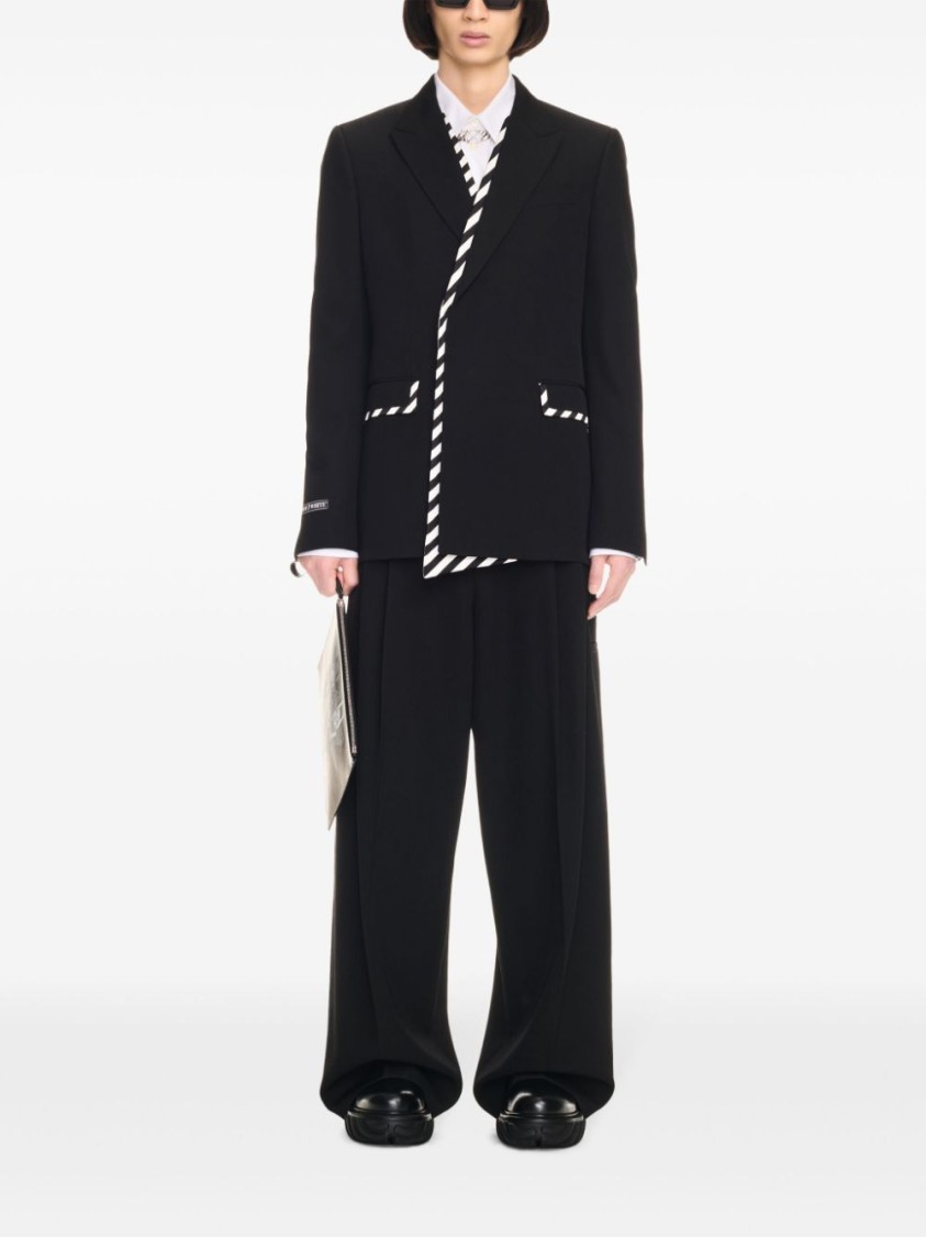 Off-white Ow Darted Tailored Trousers In Black