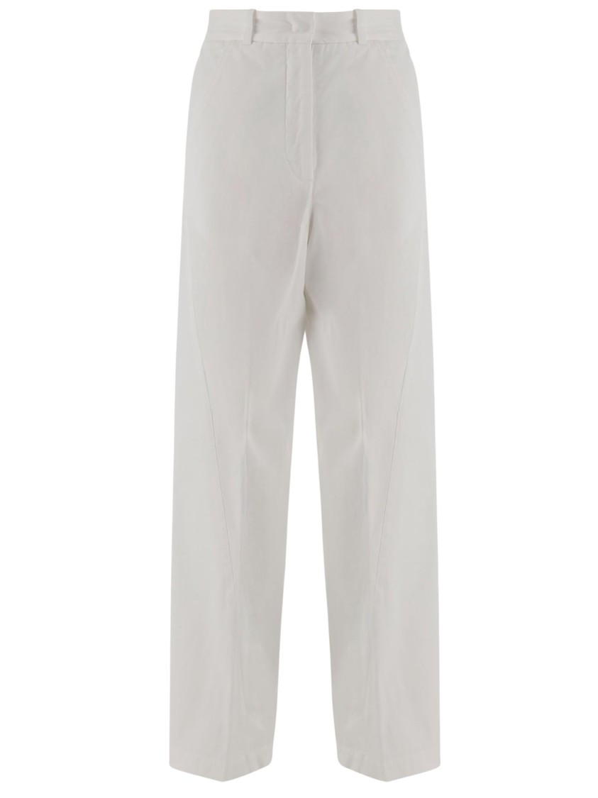 Shop Ql2 Stretch Cotton Pants In White