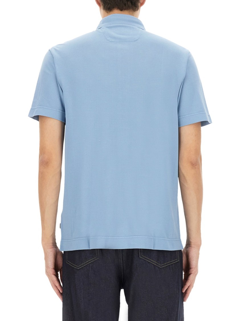 Hugo Boss Boss Camel Breathable Cotton Polo With Buttoned Placket