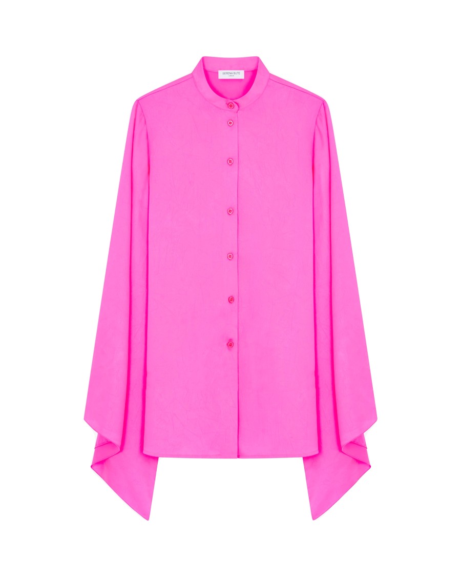 Serena Bute Kimono Sleeve Shirt - Shocking Pink