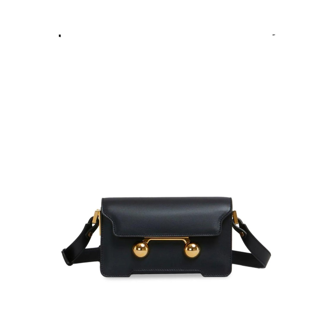 Marni Trunkaroo Leather Mini Bag In Black