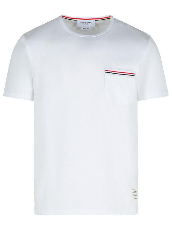 THOM BROWNE ホワイト Tシャツ SIZE 1 Thom Browne side-slit short-sleeve T-shirt | White | FARFETCH