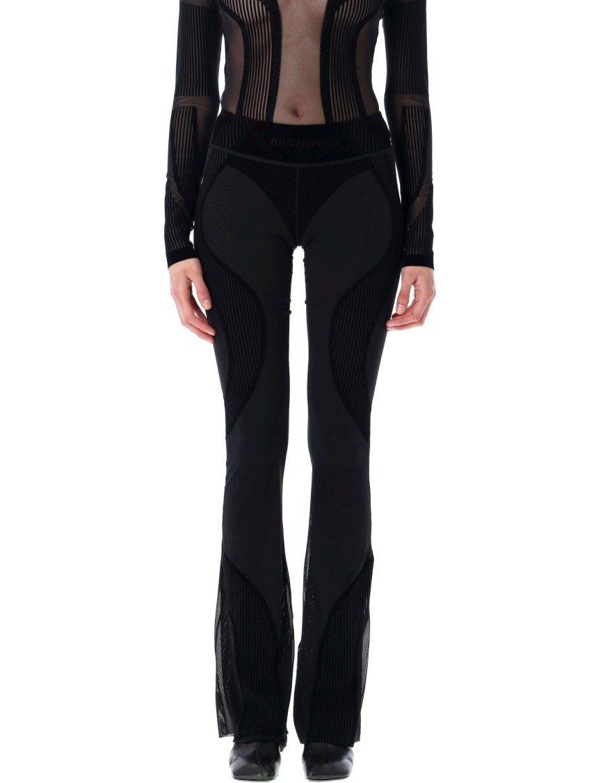 Misbhv Flock Mesh Sport Leggings Flare