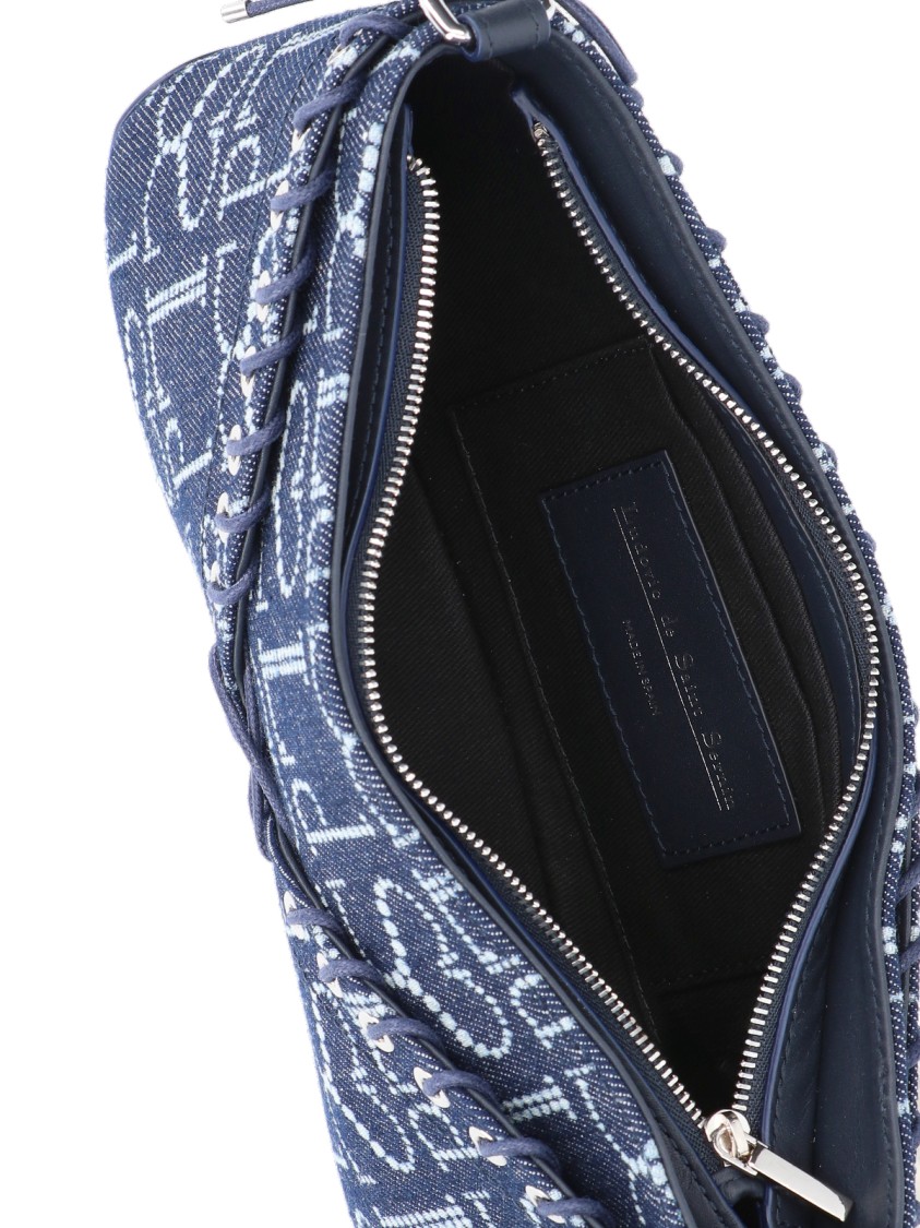 LUDOVIC DE SAINT SERNIN LUDOVIC DE SAINT SERNIN "CLEAVAGE" SHOULDER BAG – BLUE DENIM 