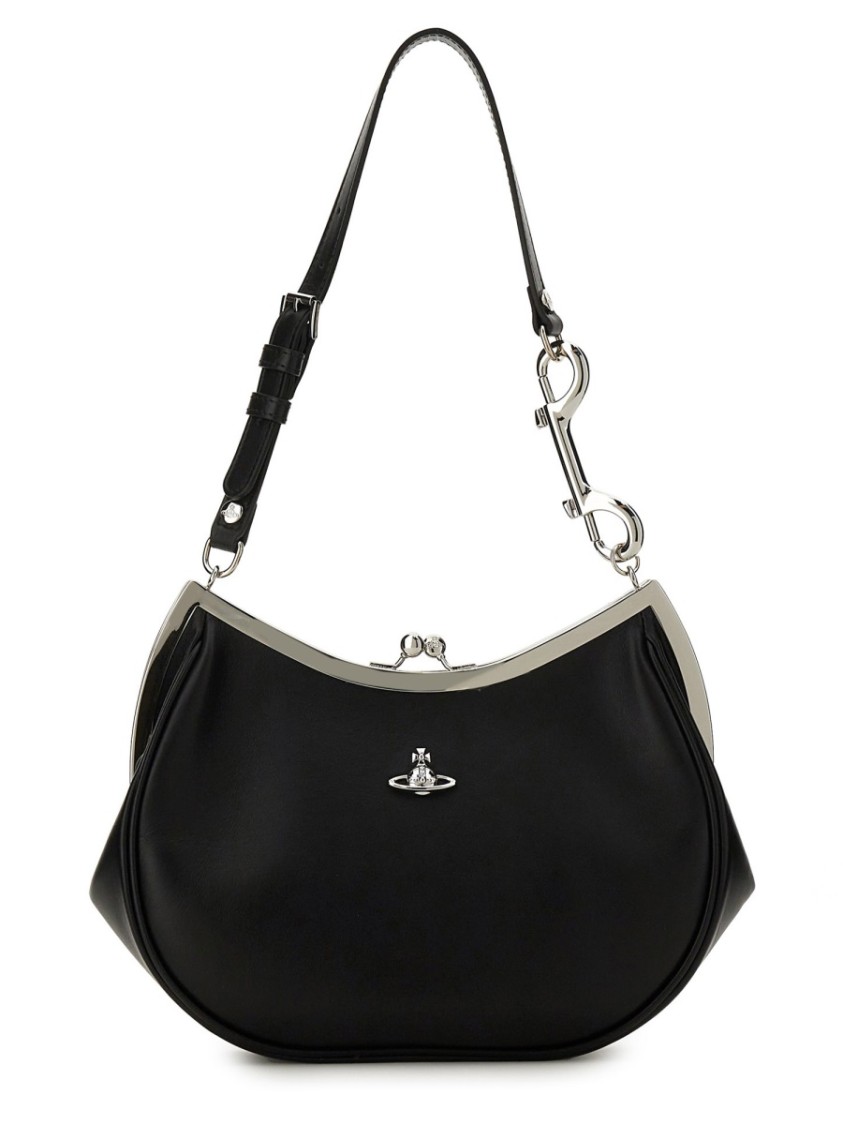 Vivienne Westwood Charm Frame Shoulder Bag In Black