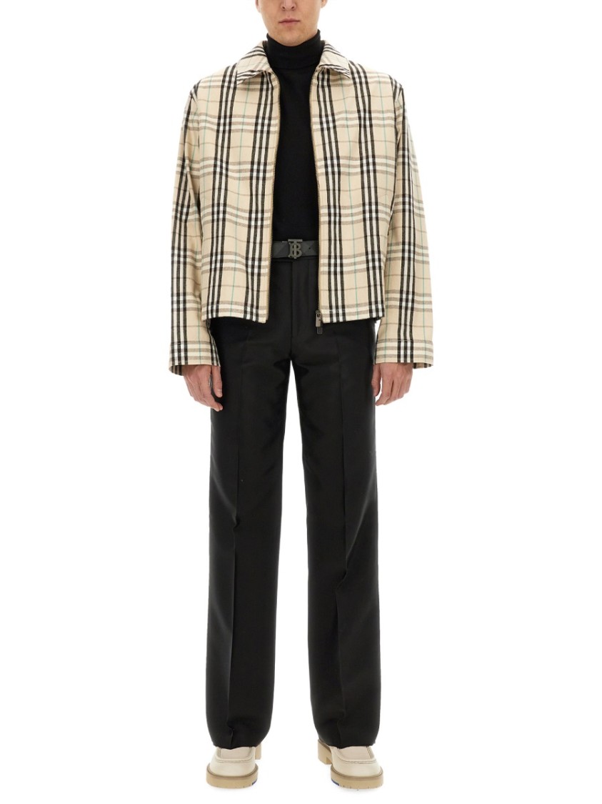 Shop Burberry "vintage Check" Jacket In Neutrals