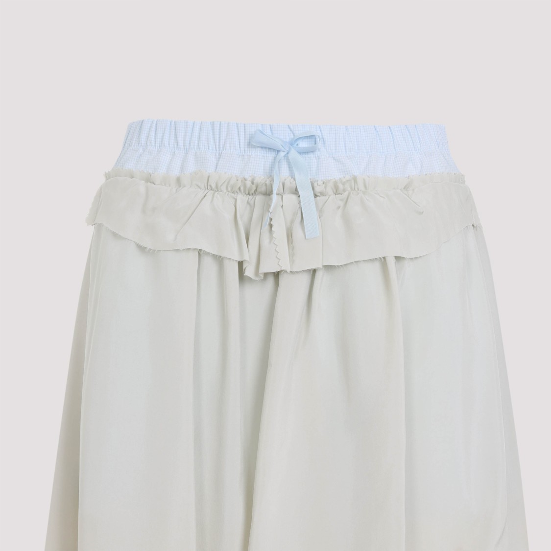 Maison Margiela Viscose Midi Skirt With Contrasting Waistband