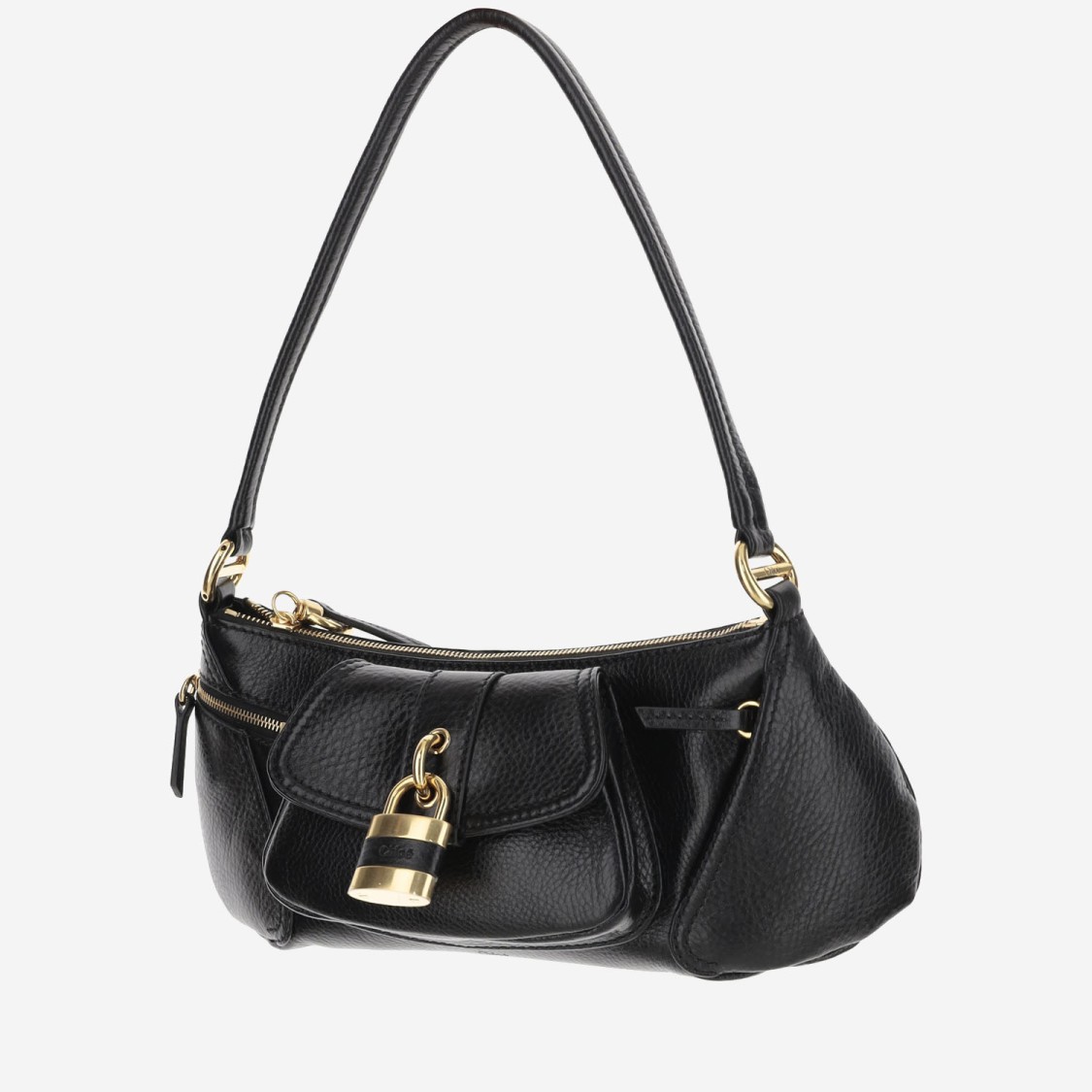 Chloé 99 Leather Shoulder Bag In Black