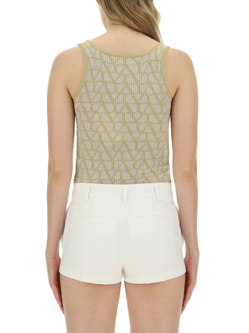 Valentino Iconographic Canvas Sleeveless Top