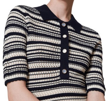 TWINSET TWIN-SET MAXI DRESS WITH STRIPED PATTERN