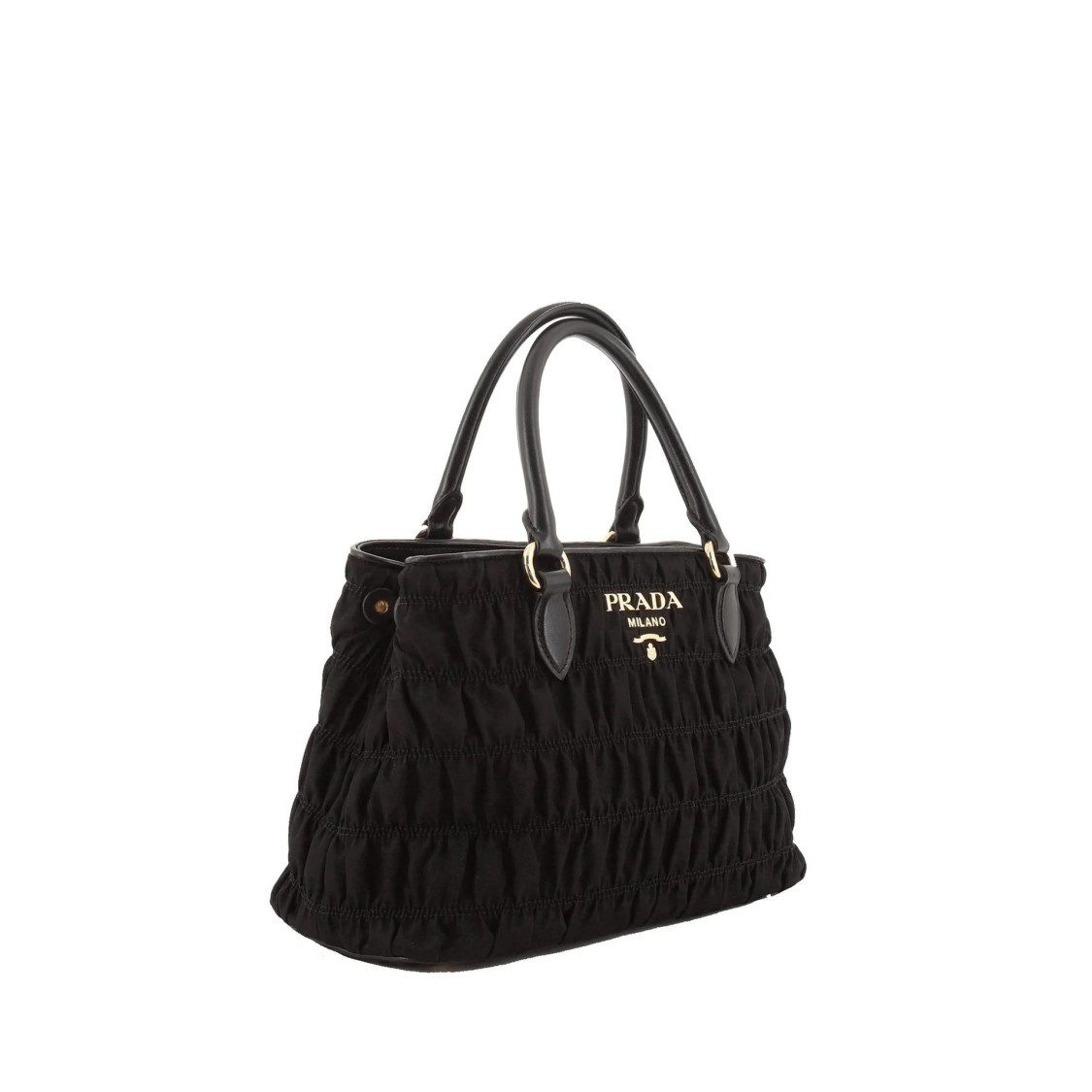 Prada Gaufre Nylon Handbag With Textured Design