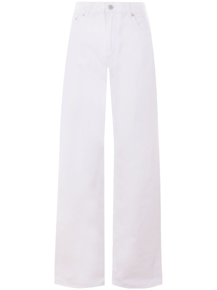 Shop Haikure White Cotton Korea Jeans