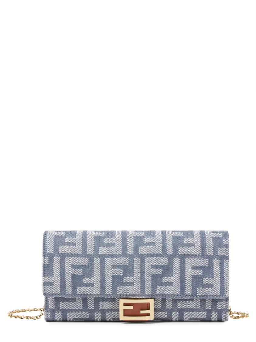 Fendi "continental Baguette" Wallet In Blue