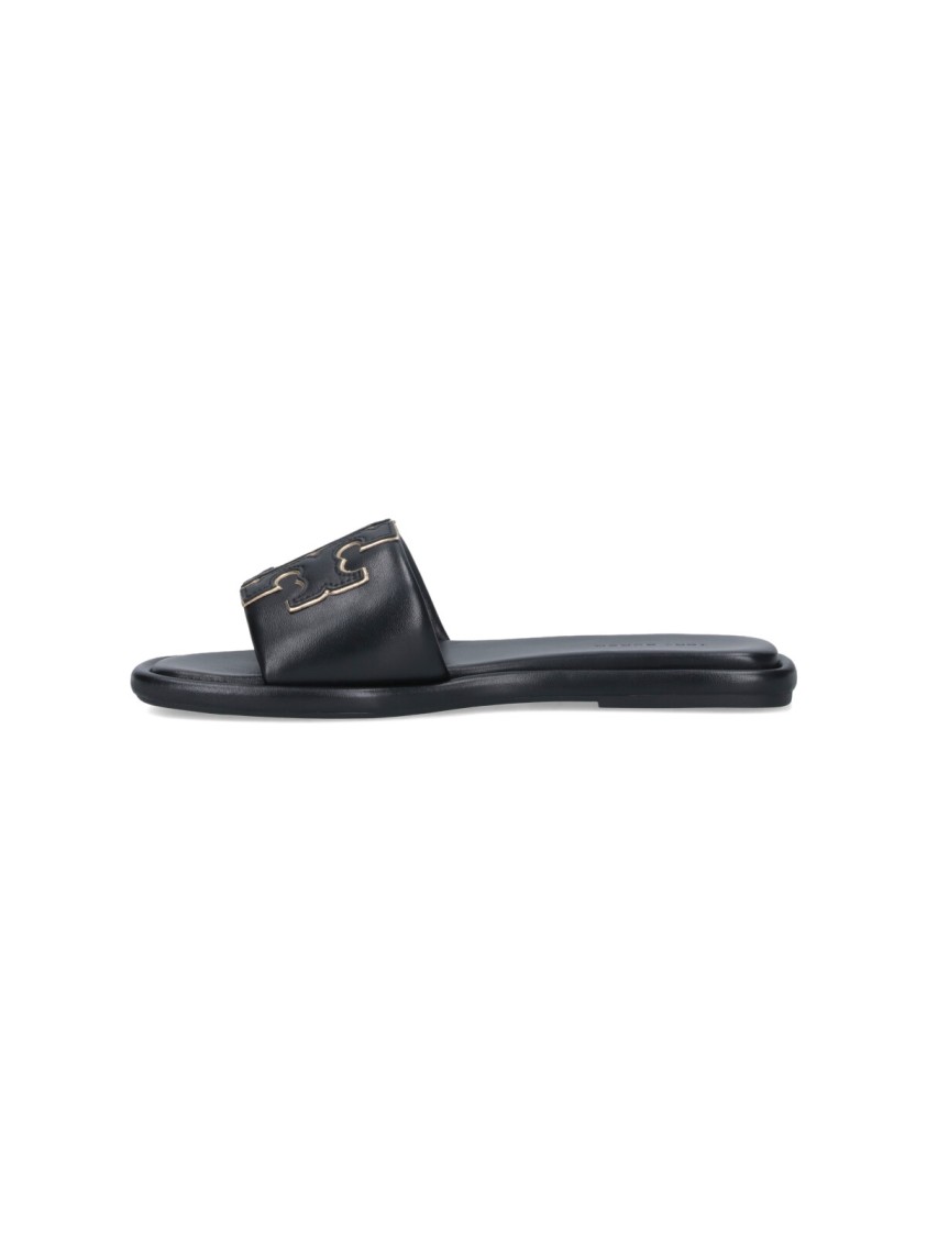Tory Burch Tt Band Slide In Black