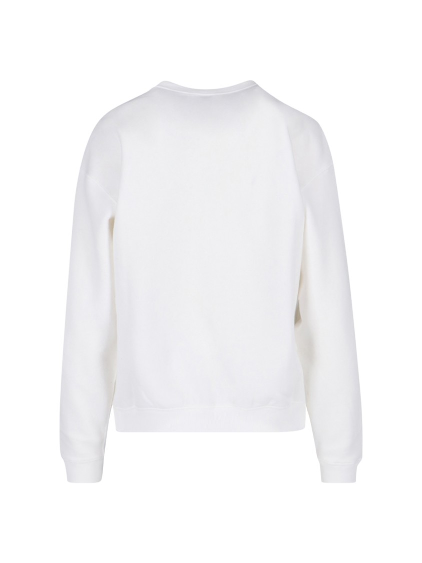 Polo Ralph Lauren Logo Crewneck Sweatshirt In White