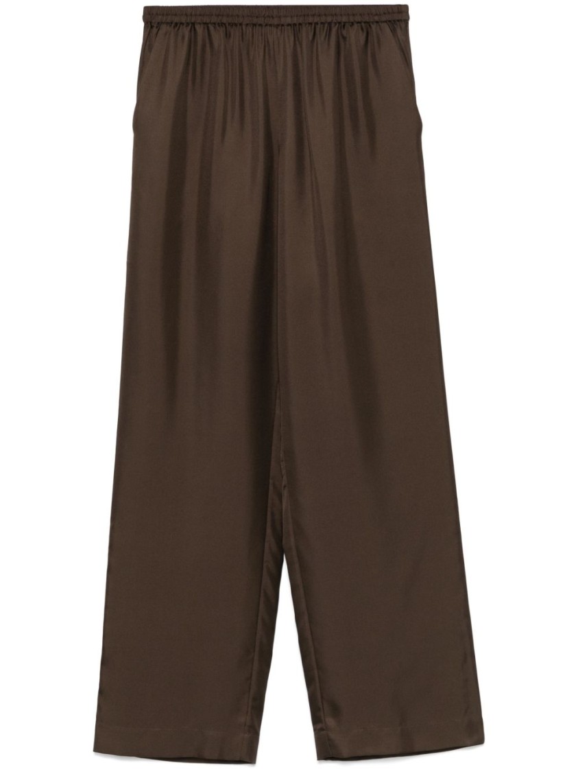 Loulou Studio Alera Straight-leg Trousers In Brown
