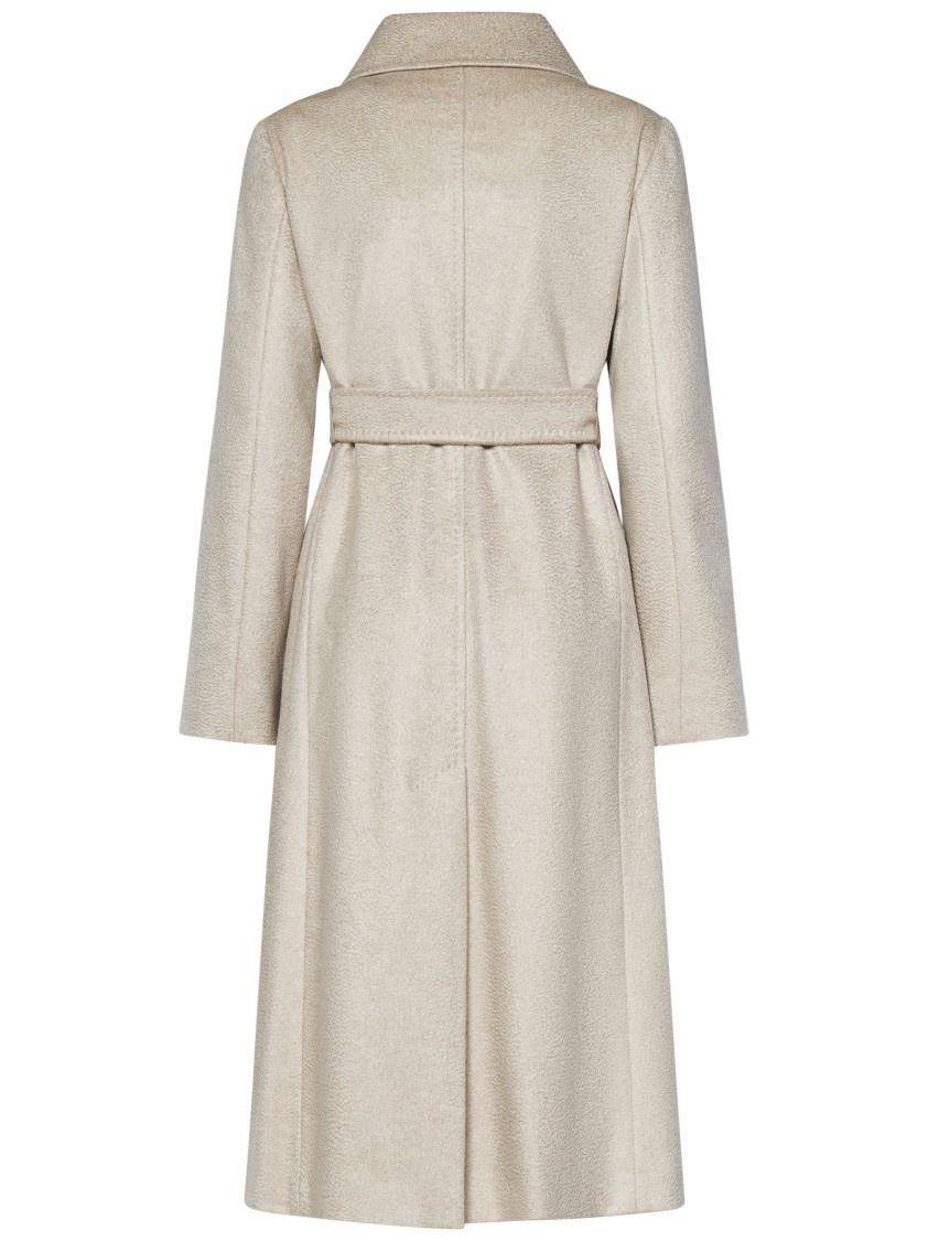 Max Mara Double-breasted Coat In Multi