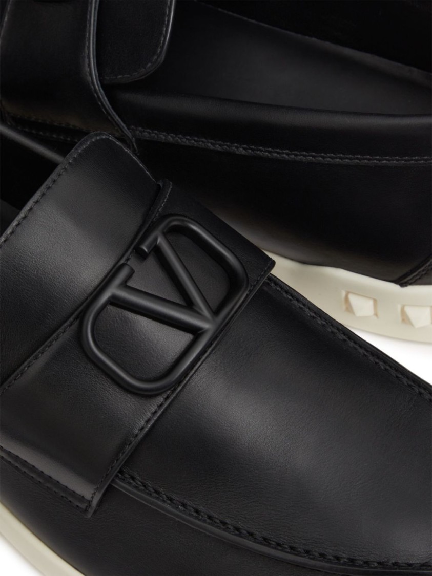Valentino Garavani Vlogo Signature Slip-on Shoes With Rockstud Details