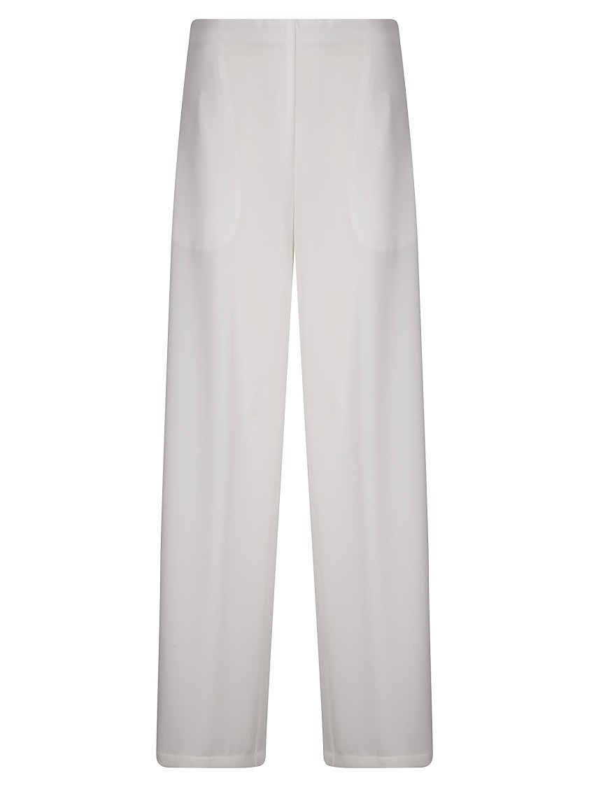 Stefano Mortari Pantalone Cady Con Elastico Vita In White