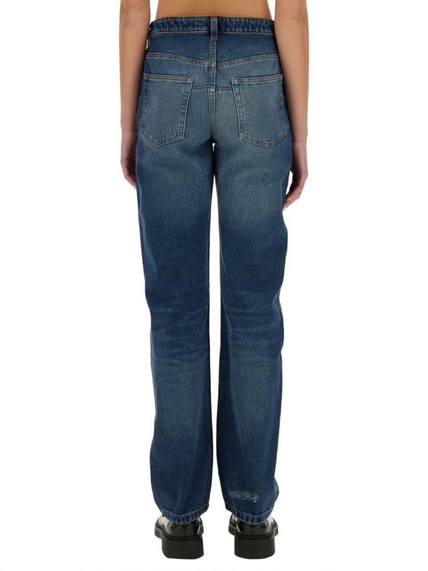 Apc Elisabeth Straight Jeans In Blue