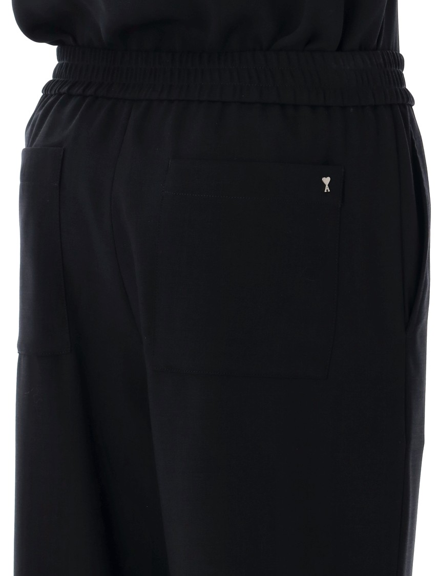 Shop Ami Alexandre Mattiussi Ami Straight Fit Elasticated Trousers