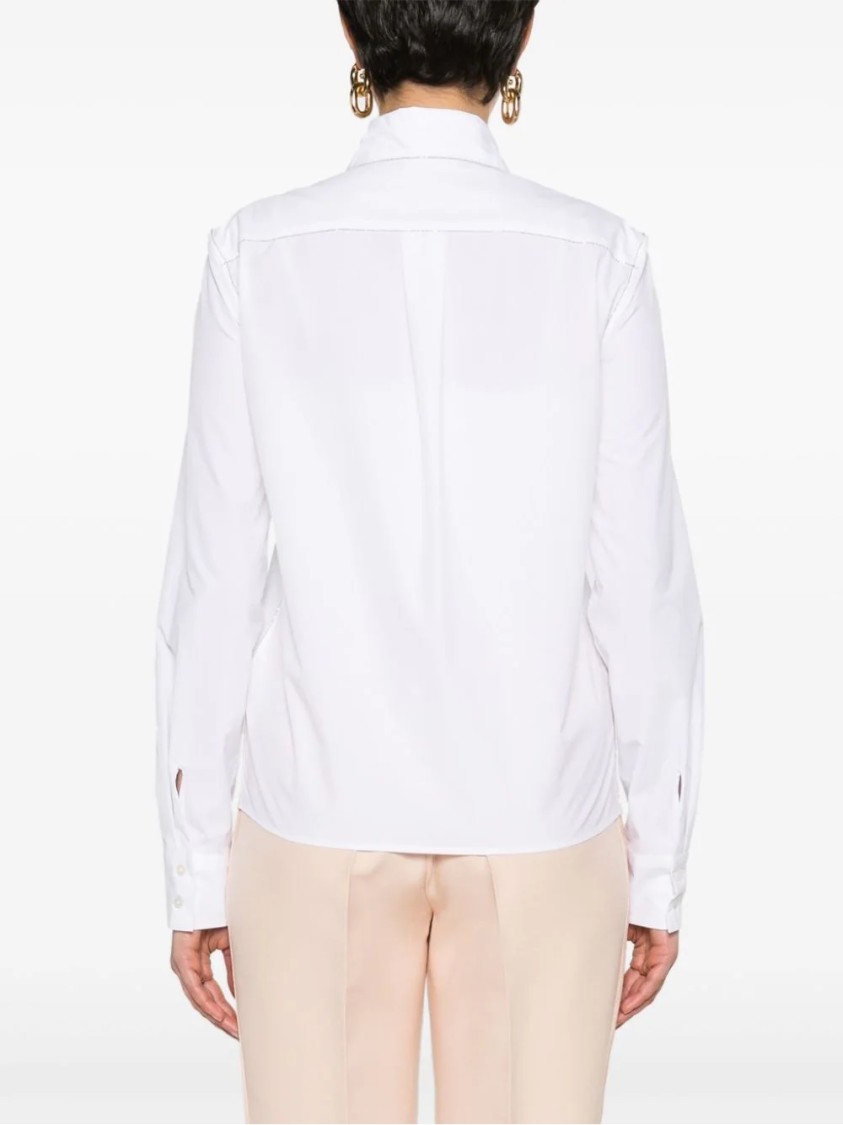 Fabiana Filippi Button-down Shirt With Structured Collar In White