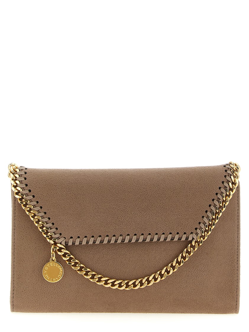 Stella Mccartney Falabella Wallet On Chain In Brown