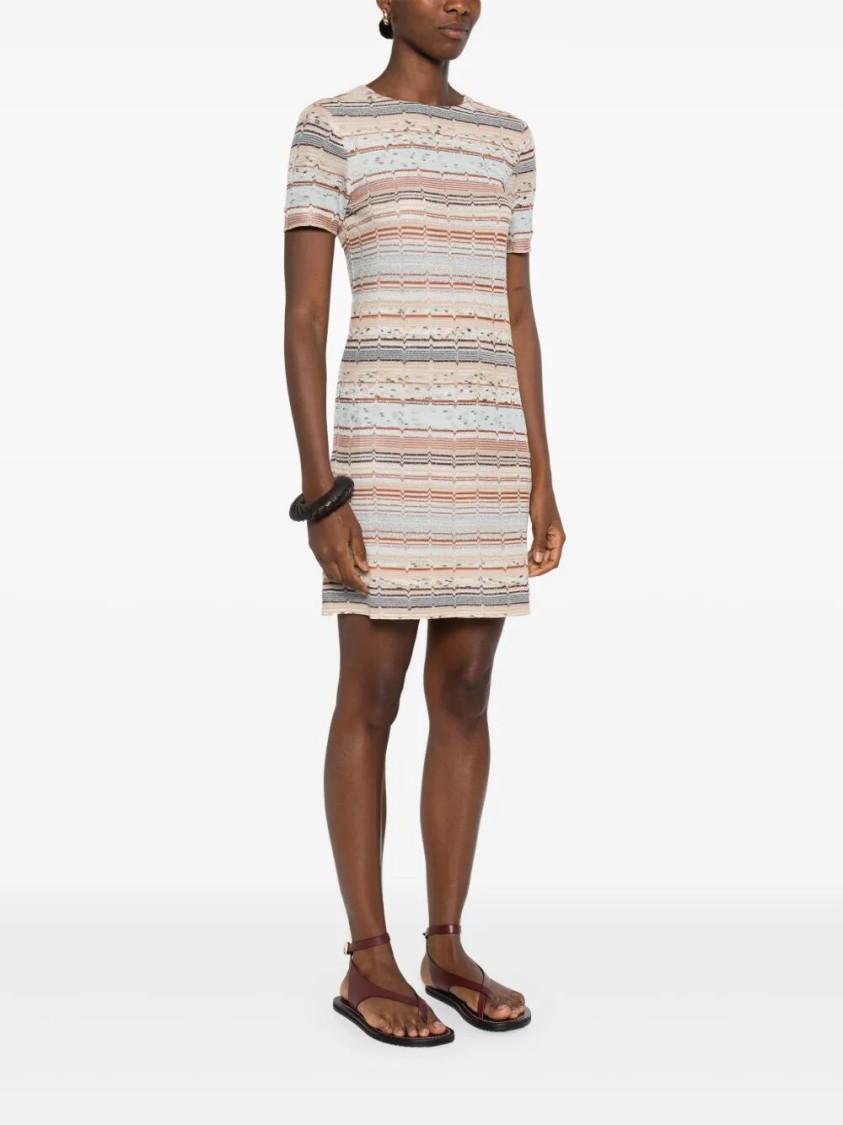 Missoni Mini Dress With Horizontal Stripes In Multi