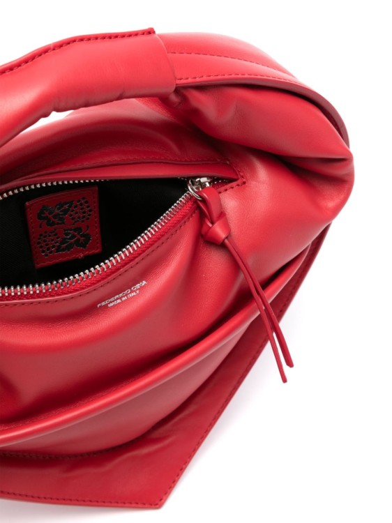 トートバッグ Federico Cina Heart-Shaped Red Lambskin Tote Bag Federico Cina Heart-Shaped Red Lambskin Tote Bag | THE LIST
