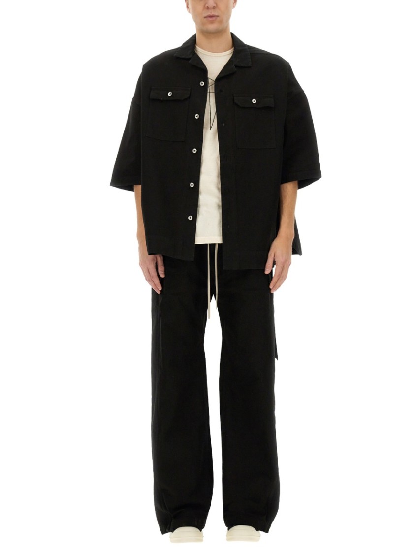 Rick Owens Drkshdw Short Sleeve Shirt In Black