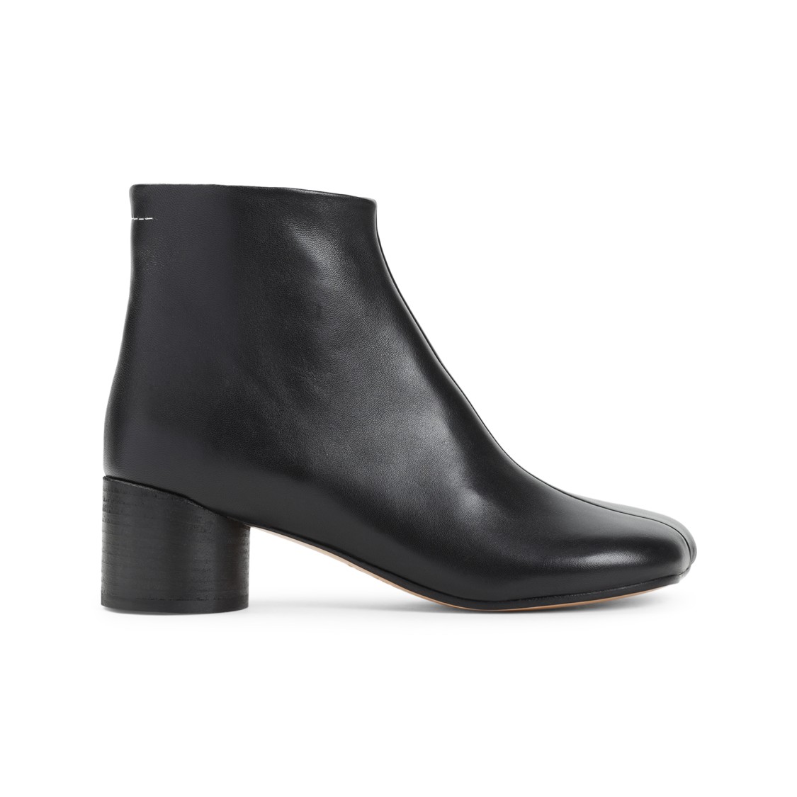Shop Mm6 Maison Margiela Mm6 By Maison Margiela Black Ovine Leather Ankle Boots