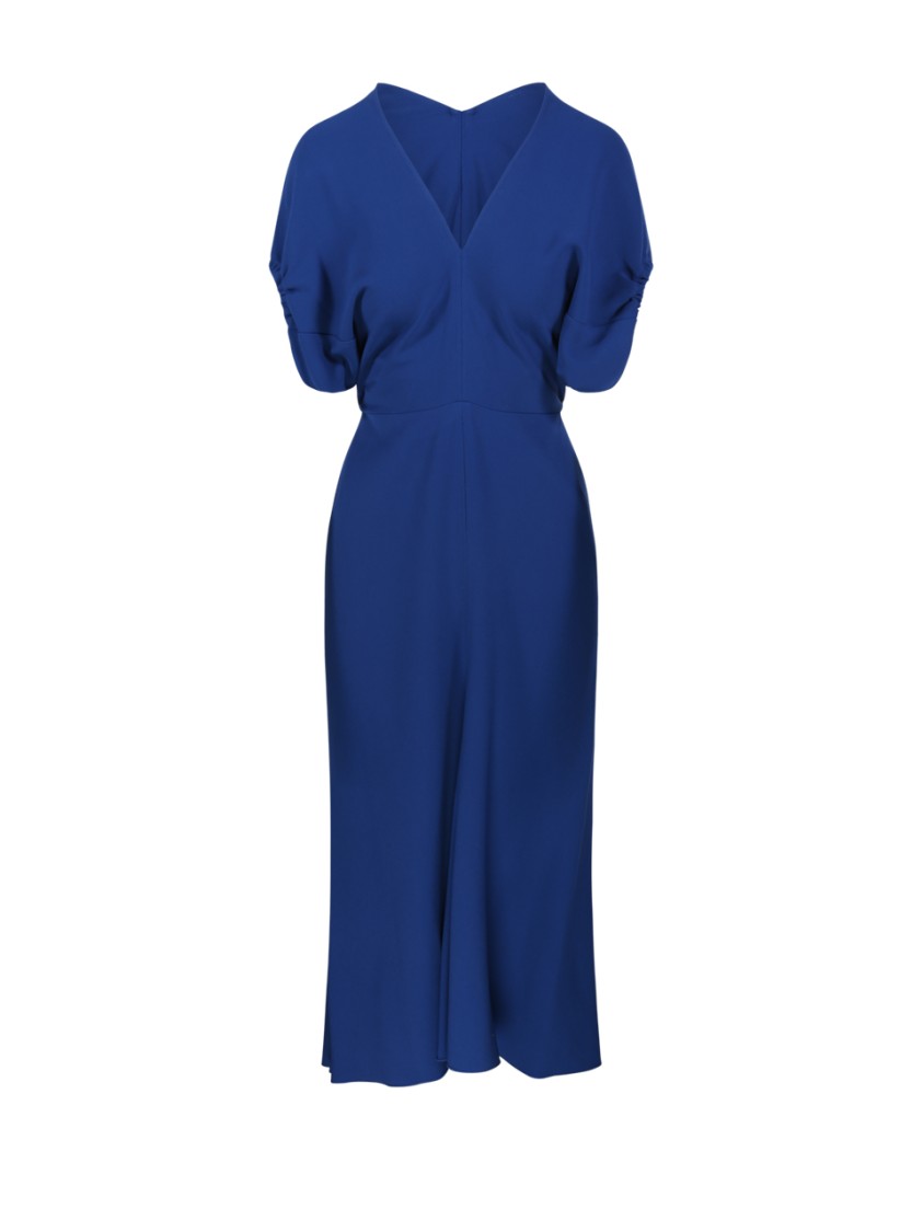VICTORIA BECKHAM VICTORIA BECKHAM BLOUSON DETAIL MIDI DRESS