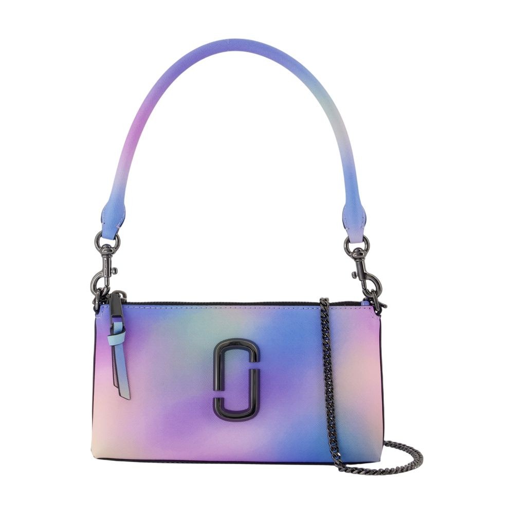 Marc Jacobs The Pochette Shoulder Bag In Multicolor Leather In Gray