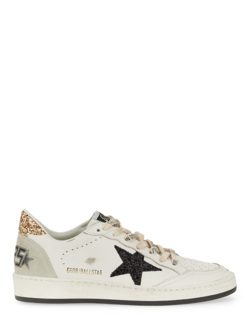 Golden Goose Deluxe Brand Women Ball Star Leather Sneakers With Glitter Detail