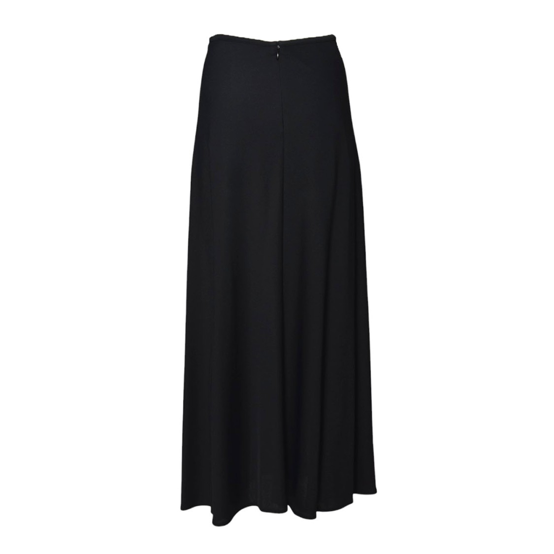 Jil Sander Black Fluid Viscose Crepe Midi Skirt In Black
