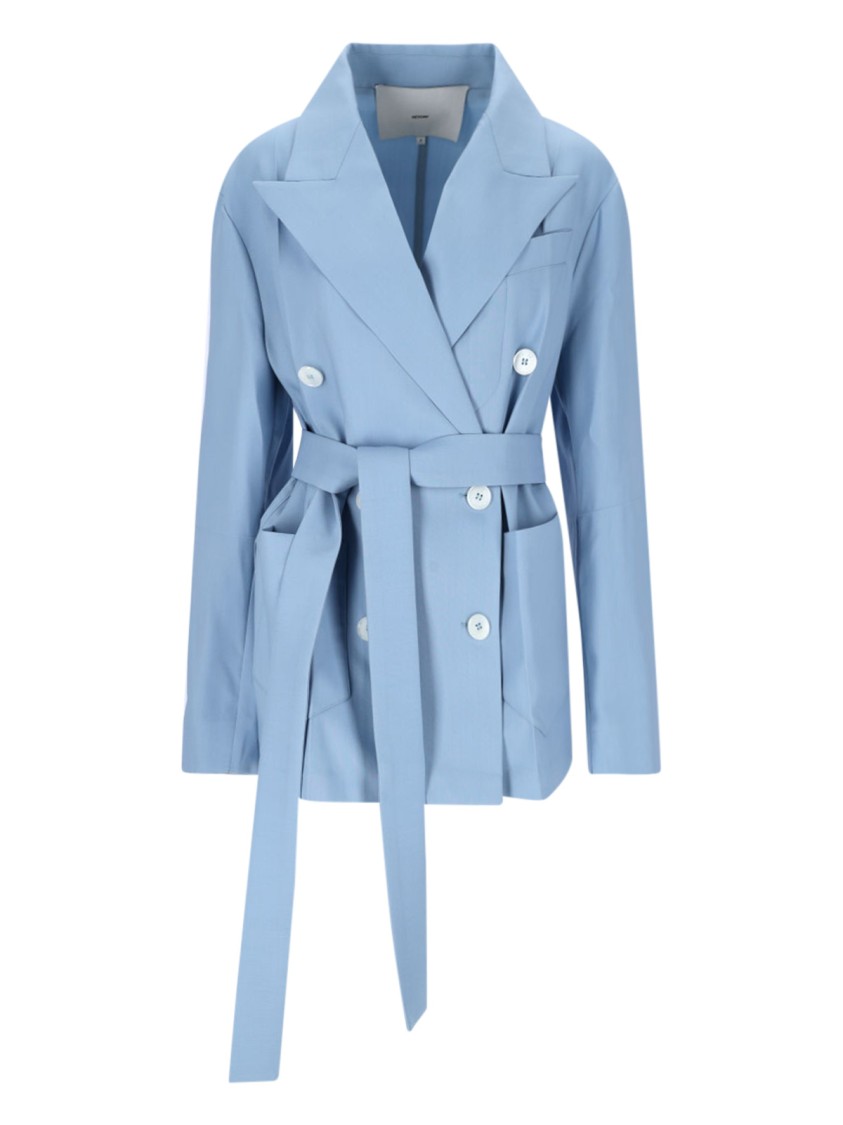 Setchu Enrico' Double-breasted Blazer - Light Blue
