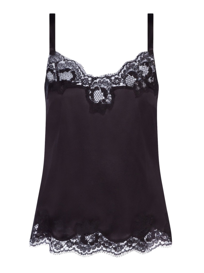 Dolce & Gabbana Lingerie Top In Satin And Lace
