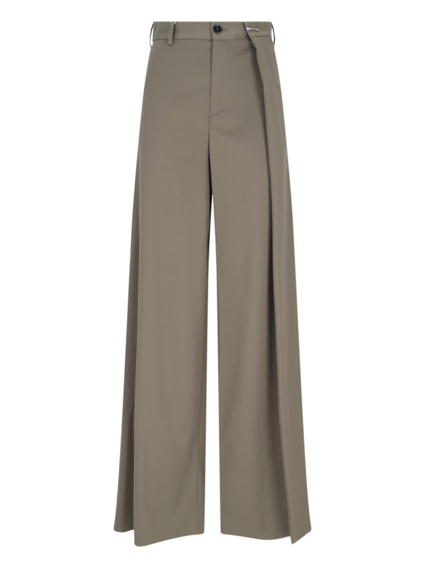 Mm6 Maison Margiela Mm6 By Maison Margiela Pleated Palazzo Pants – Green