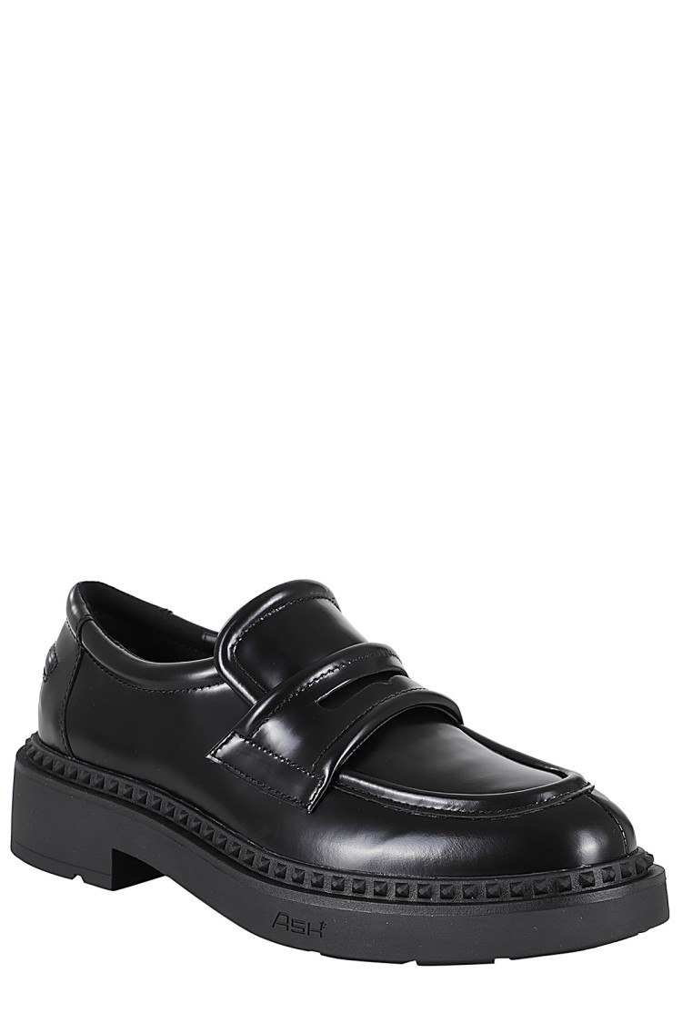 Ash Miracle Loafers In Calf Leather In Black